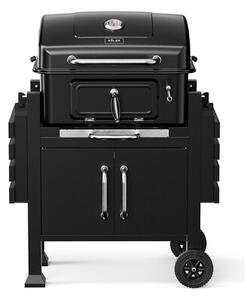 Grill ogrodowy węglowy KOLER Ember CH2 Zamykany, żeliwny ruszt, półki boczne, termometr