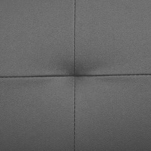 Sofa rozkładana czarna ekoskóra poliester składane podłokietniki funkcja spania Bristol Beliani