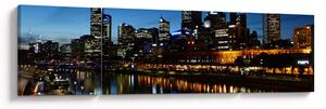 Obraz nocy w Melbourne (170x50 cm)