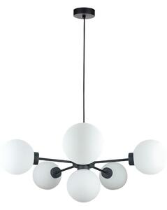 Keter Lighting Żyrandol na lince KALIOPE 6xE14/50W/230V czarny/biały KE0163