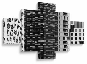 Obraz architektury czarno-białej (125x70 cm)