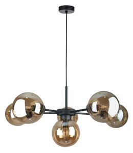 Keter Lighting Żyrandol na lince KALIOPE II 6xE14/50W/230V czarny/dymny beżowy KE0159