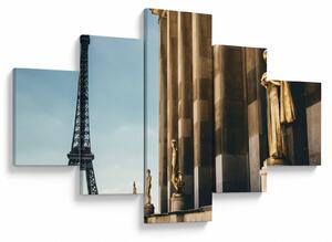 Obraz z placu Trocadero, Paryż (125x70 cm)