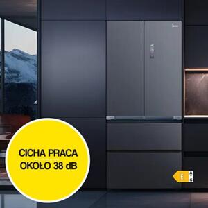 Lodówka MIDEA MDRM706BIE70 SLOT IN Side by Side 191cm No Frost Szara