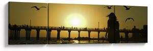 Obraz - Spacer po plaży (170x50 cm)