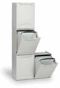 4 plastikowe kosze na śmieci segregowane, 20 L, 340 x 290 x 470 mm