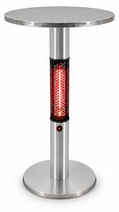 Ogrzewany stół barowy z promiennikiem podczerwieni, wysokość 1130 mm, 1500 W, Ø 600 mm, nierdzewny