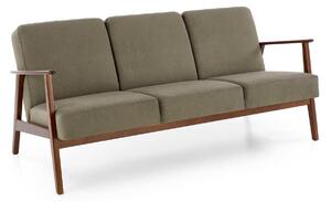 Sofa trzyosobowa do salonu Milano 3S, retro, prl, wygodna, oliwkowy
