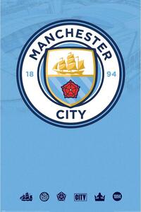 Plakat, Obraz Manchester City - Club Crest