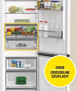 Lodówka WHIRLPOOL WHK 25364 W4E Dual NoFrost FreshLock 6. Zmysł 186.5cm Biała