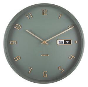 Karlsson 5953GR design zegar ścienny 30 cm ,zielony dżungla