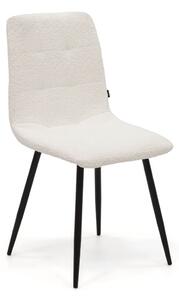 MebleMWM Krzesło DC-6401 | Boucle | Biały #7 | czarne nogi