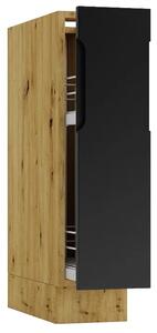 Szafka cargo 20 cm dąb artisan + czarny T1-T79