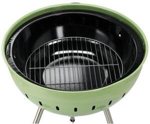Grill ogrodowy węglowy YATO YG-20303 Zamykany, okrągły, na kółkach Zielony