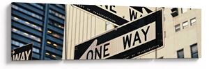Obraz - New York ONE WAY (170x50 cm)