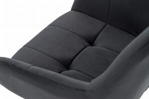 EMWOmeble Krzesło tapicerowane obrotowe DC-5123 | Welur | Czarny