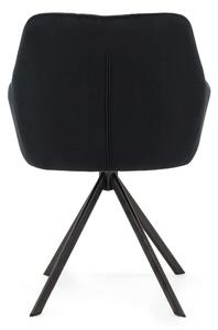EMWOmeble Krzesło tapicerowane obrotowe DC-5123 | Welur | Czarny