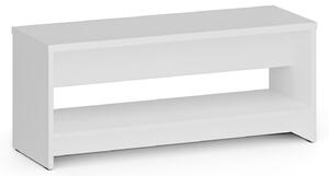 Ławka szatniowa z półka na obuwie 1+1 GRATIS, 1000 mm, biały
