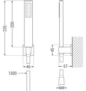 Mexen Estrella R02 bateria wannowa z zestawem prysznicowym, chrom - 7233R02-00