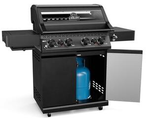 Grill ogrodowy gazowy KOLER Krone S1 Czarny 21.6 kW 73 x 46 cm