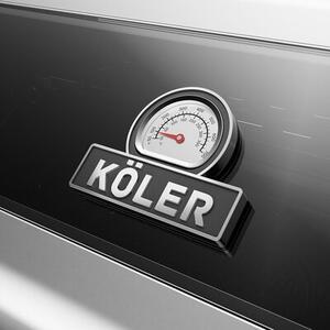 Grill ogrodowy gazowy KOLER Krone S2 Silver 21.6 kW 74 x 46 cm