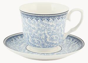 Komplet filiżanek ze spodkiem z porcelany Blue Dream, 2 elem