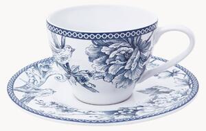 Komplet filiżanek ze spodkami z porcelany Kensington, 4 elem