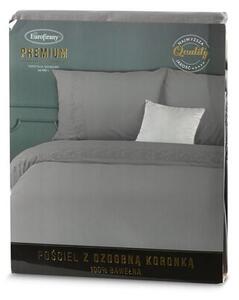 Komplet pościeli EUROFIRANY Lana1 160 x 200 cm Ciemnoszary