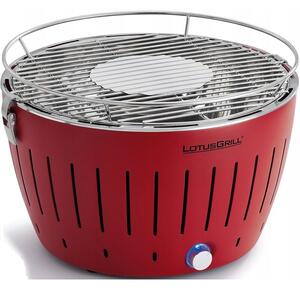 Grill węglowy LOTUSGRILL Standard G-RO-34P Okrągły, bezdymny, termiczna obudowa, Czerwony