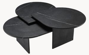 Komplet stolików kawowych z marmuru Naples, 3 elem