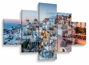 Obraz - Zmierzch na Santorini (125x70 cm)