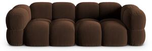 Ciemnobrązowa aksamitna sofa 250 cm Loretto – Cosmopolitan Design
