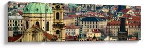 Obraz - Panorama Pragi (170x50 cm)