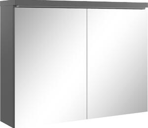Badplaats Słupek Łazienkowy Paso 80 x 20 x 60 cm - Czarny - Szafka z Lustrem
