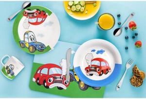 Zestaw śniadaniowy dziecięcy porcelanowy AUTO 3 el