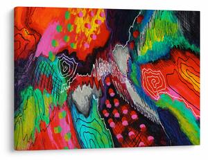 Abstrakcyjny obraz - kolory (70x50 cm)