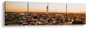Obraz zachodu słońca nad Žižkov (170x50 cm)