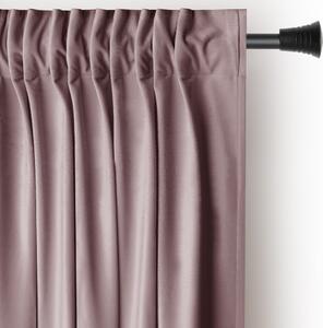 Jasnobrązowa aksamitna zasłona częściowo zaciemniająca (dimout) 140x270 cm Pleat – Restilo