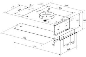 Okap GLOBALO Saredo 60.1 BiaÅy + Turbina TW 1.2 ZewnÄtrzny silnik
