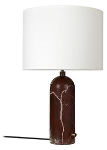 Lampa Stołowa GUBI, Gravity Large, ściemnialny, czerwony, salon, kamień, design