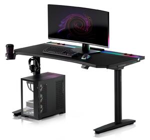 Elektryczne biurko dla graczy RGB Diablo X-Forge, 140x70 cm, czarne