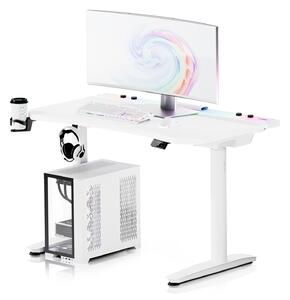 Biurko gamingowe elektryczne RGB Diablo X-Forge, 120x70 cm, białe