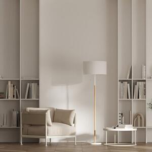 Lampa stojąca podłogowa klasyczna biała owalny abażur włączniki na łańcuszkach 2xE27 15W FOGO Light Prestige
