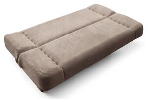 Wersalka RozkÅadana Sofa Z FunkcjÄ Spania Dwuosobowa Sztruks BeÅ¼owa PIANO