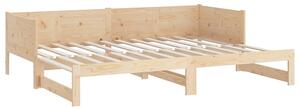 Łóżko rozsuwane z naturalnego drewna 2x(80x200) cm - Randy 3X