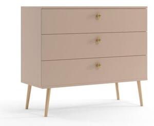 Komoda LEBEL 2 z szufladami 100cm macchiato