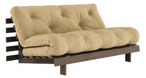 Musztardowobeżowa rozkładana sofa 160 cm Roots – Karup Design