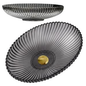 Umywalka nablatowa HYDROSAN BRILLANT3-BL-PL-510 Owalny Czarno - Platynowy połysk