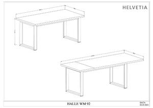 MebleMWM Stół loftowy rozkładany HALLE 92 / kolor do wyboru