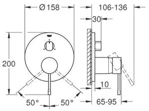 Bateria wannowa podtynkowa GROHE Essence 24092001 Chrom